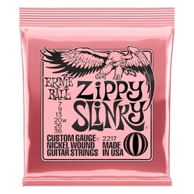 Imagen de Ernie Ball Zippy Slinky Cuerdas para guitarra eléctrica, entorchado de níquel, calibre 7 36