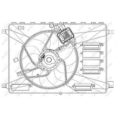 Imagen de NRF 47627 Ventilador de radiador 12 con bastidor (armazón) unidad control LAND ROVER: Freelander 2 SUV