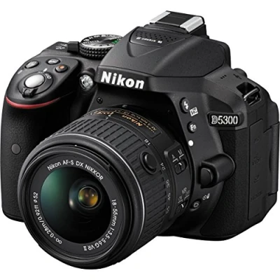 Imagen de Nikon D5300 + AF S DX NIKKOR 18 55mm f/3.5 5.6G VR II Juego de Cámara SLR 24,2 MP CMOS 6000 x 4000 Pixeles Negro Digital (24,2 MP, Pixeles, CMOS, 3X, Full HD, Negro)