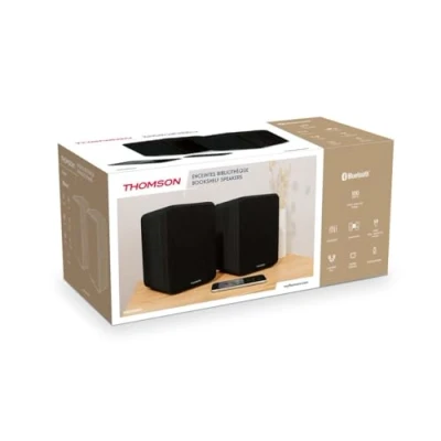 Imagen de THOMSON WS600DUO Ensemble de 2 enceintes avec caisson en bois 100W Bluetooth 5.0 sorties RCA Noir