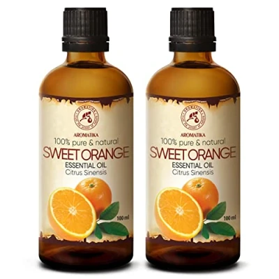 Imagen de Aceite Esencial Naranja 200ml 100% Puro &amp; Natural Brasil Efecto Contra Celulitis Mejor para Belleza Aromaterapia Masaje Baño Difusor un Buen Sueño