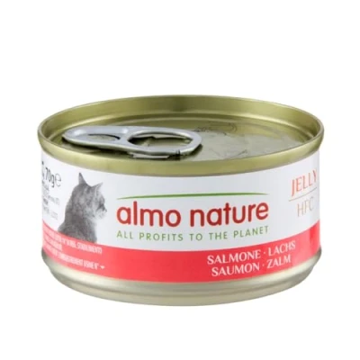 Imagen de Almo Nature HFC Jelly Megapack, alimento húmedo para Gatos Salmón (6 latas de 70 g)