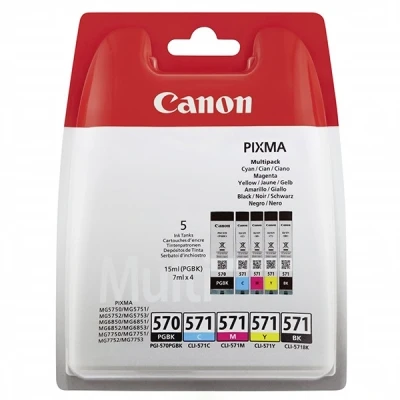Imagen de Canon pgi 570/cli 571 multipack (pgbk/c/m/y/bk) 0372C004