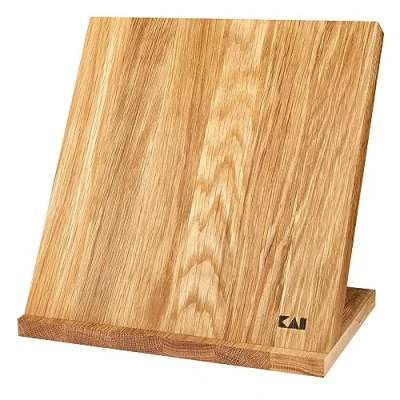 Imagen de KAI Bloque de cuchillos magnético roble para colocar Madera premium Espacio 4 Dimensiones 26 x 17 25,3 cm Soporte