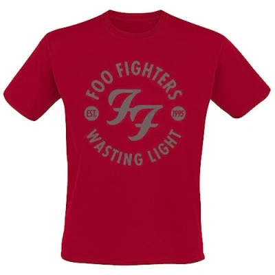 Imagen de Foo Fighters Wasting Light Hombre Camiseta Rojo M 100% algodón Regular