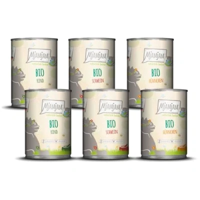 Imagen de MjAMjAM Comida húmeda Premium para Gatos naturalmente Deliciosa The Bio Box, Pack de 6 (6 x 400g), sin Cereales