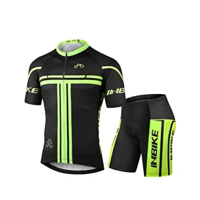 Imagen de INBIKE Maillot Ciclismo Hombre Verano Culotte Pantalones Bicicleta Equipación Conjuntos Transpirable Secado Rápido y Elástico (QG195 M)