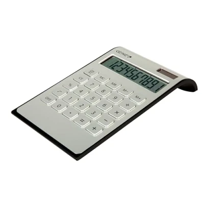 Imagen de Genie DD400 Calculadora de mesa (con Dual Power, 10 dígitos), color plateado