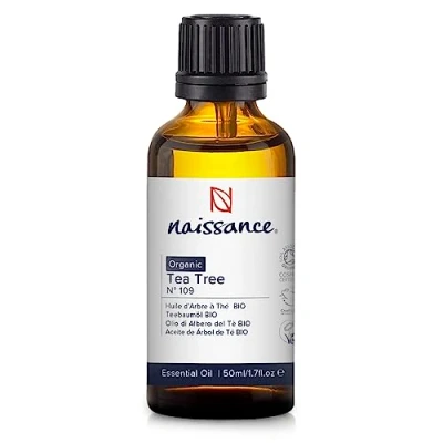 Imagen de Naissance Aceite Esencial Árbol de Té Puro BIO (No. 109) 50ml Certificado Ecológico Puro, Aromaterapia Natural Cuero Cabelludo, Uñas No Diluido Para Quemador, Humificador, Difusor, Masajes