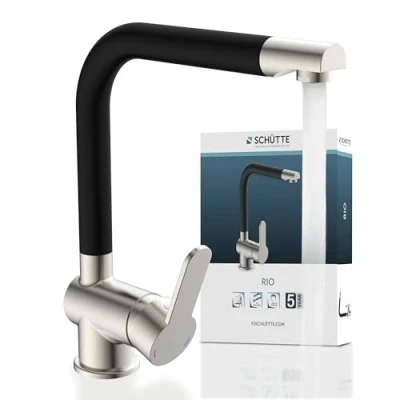 Imagen de Schütte 79866 Robinetterie d&#039;évier Rio, Edelstahloptik Schwarz