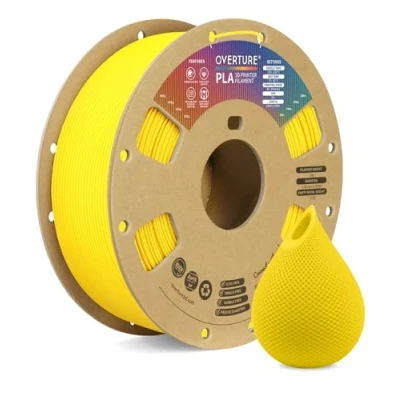 Imagen de Aperture PLA Filamento 1,75 mm, 1 kg Bobina (2,2 lbs) 3D Drucker Filamento, precisión dimensional +/ 0,02 mm (amarillo limón)