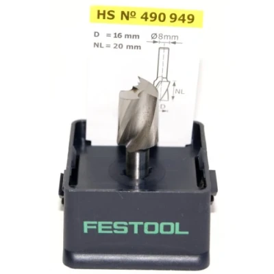 Imagen de Festool fresa helicoidal hw para ranurar hs spi s8 d16/20
