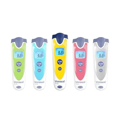 Imagen de VEROVAL Baby, Termómetro Infrarrojos 3 en 1, Digital para Bebés, Ideal Medir la Fiebre Casa, Medición Rápida y Precisa de Temperatura Corporal, sin Contacto, Color Amarillo
