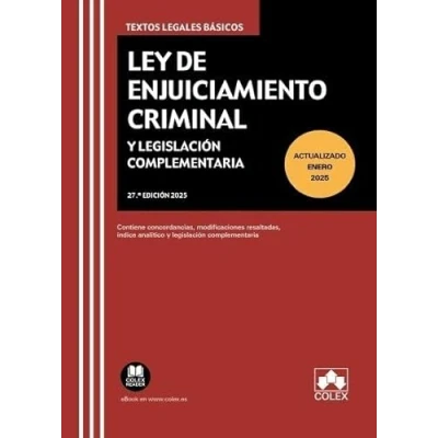 Imagen de Ley de Enjuiciamiento Criminal y legislación complementaria (Derecho Biblioteca Textos Legales)