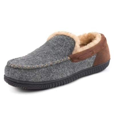 Imagen de RockDove Hearthfire Zapatillas de espuma viscoelástica tipo mocasín para hombre, 46 EU, Carbón