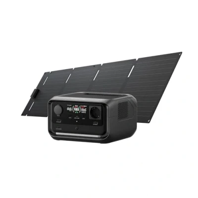 Imagen de Generador solar portátil EcoFlow River 3 Plus con 60 W panel solar, batería LFP de 286 Wh, potencia salida 1200 W, 16 horas autonomía para dispositivos menos 100 camping