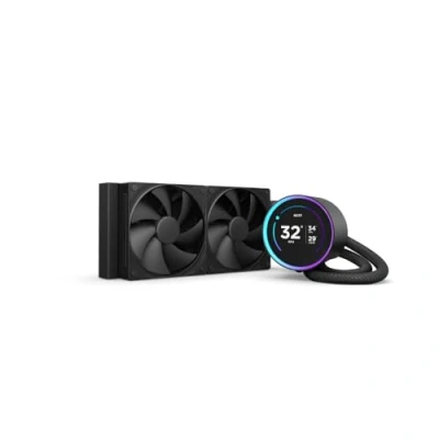 Imagen de NZXT Kraken Elite 240 AIO CPU Liquid Cooler 240mm Radiator 2 x F120P Fans Customizable 2.72 IPS LCD Intel LGA 1700, 1200/115X, 1851 AMD AM5, AM4 Black