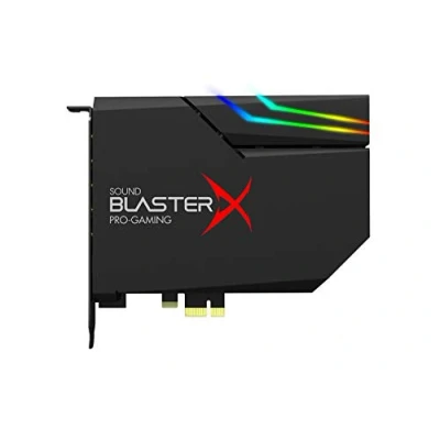 Imagen de Creative Sound BlasterX AE 5 Plus Tarjeta de sonido para juegos PCI e SABRE32 Ultra class 32 bits/ 384 kHz alta resolución, DAC con Dolby Digital y DTS, hasta 122 dB SNR, Sistema iluminación RGB