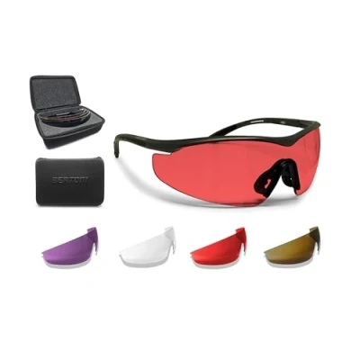 Imagen de BERTONI Gafas de Tiro Protectoras Balistica Tacticas Seguridad para Disparar con 4 Lentes Incluidas y Estuche SH898