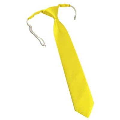 Imagen de TigerTie Designer Security Corbata de seguridad en un solo color, preatada con goma elástica, amarillo, ca.54 cm (incl. Knoten)