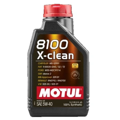 Imagen de Motul 8100 X CLEAN 5W 40 1L Aceite de motor 102786 BMW: 3 Touring, Berlina, Compact, VOLKSWAGEN: Passat B6 Variant, GOLF 6, Transporter 4
