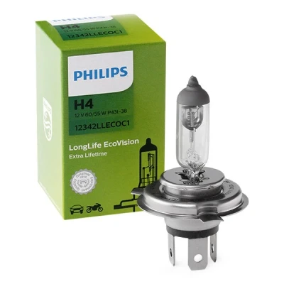 Imagen de Philips LongLife bombilla para faros delanteros de coches 12342LLECOC1 (60W, H4, Fog light, High beam, Low beam)