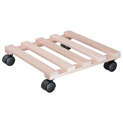 Imagen de Wagner Soporte con Ruedas para Plantas Haya Natural 34 x 8 cm I Base de Interior Madera Maciza FSC® Capacidad Carga 100 kg 20033569