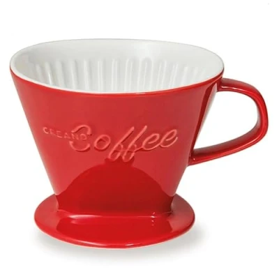 Imagen de Filtro de Café Porcelana, Tamaño 4 (Rojo) Disponible en 6 Colores