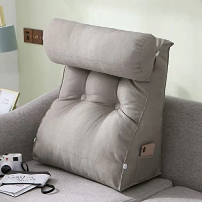 Imagen de Cojin Lumbar,Cojin de Lectura Cama,CojíN para Sofá,Almohada Lectura,Almohada la Espalda,Almohada Apoyo Lumbar,con Soporte Cuello Extraíble Cojín