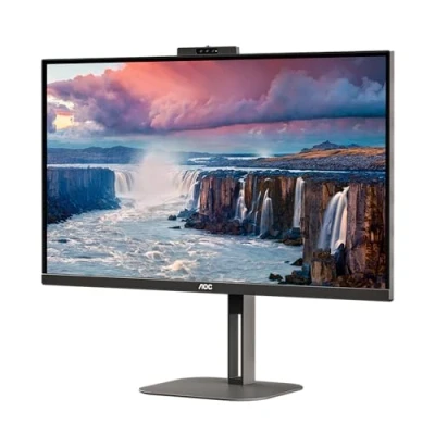 Imagen de AOC Q27V5CW Monitor QHD de 27 pulgadas, IPS, 75 Hz, USB C Docking, 65 W, Windows Hello WebCam, LowBlue Light, altavoces (2560 x 1440, 300 cd/m², HDMI 1.4, W PD)