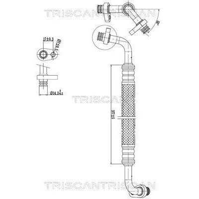Imagen de TRISCAN 9010 28031 Tubería de baja/alta presión, aire acondicionado compresor a condensador