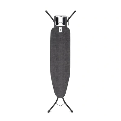 Imagen de Brabantia Tabla de Planchar A con Soporte para Plancha Vapor Compacta &amp; Plegable Altura Ajustable Patas Antideslizantes Funda Algodón Ajuste Fresh Breeze 110 x 30 cm