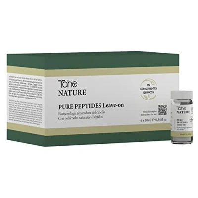 Imagen de Tahe Nature Tratamiento capilar profundo antirrotura Pure Peptides Leave on con Biotecnología reparadora del cabello, 6 x 10 ml