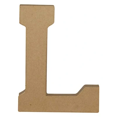 Imagen de Clairefontaine ES Décopatch AC863C Soporte de papel marrón maché 15,3 x 2,5 20 cm, letra mayúscula L