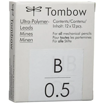 Imagen de Tombow Ex 05P B Caja 12 Tubos con Minas, 0.5 Mm