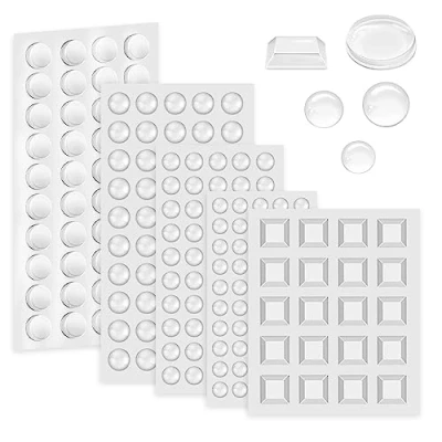 Imagen de almohadillas autoadhesivas de goma transparente, 202 topes puerta armario, parachoques para dejar golpear, gafas, muebles y gabinetes
