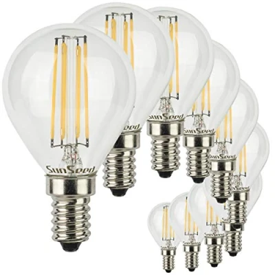 Imagen de SUNSEED 10x Bombilla Esférica Filamento LED E14 4W = 40W Blanco Cálido 2700K