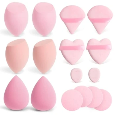 Imagen de AiQInu 16 piezas Esponja Maquillaje Set, Beauty Blender, Esponjas Cara, para Base Maquillaje,líquidos, Cremas