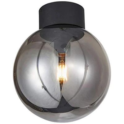 Imagen de Brilliant Lámpara de techo Astro, pantalla esfera gris Ø25cm