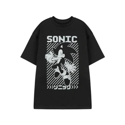 Imagen de SONIC THE HEDGEHOG Camiseta Hombre, póster japonés, Juego Superior Medium