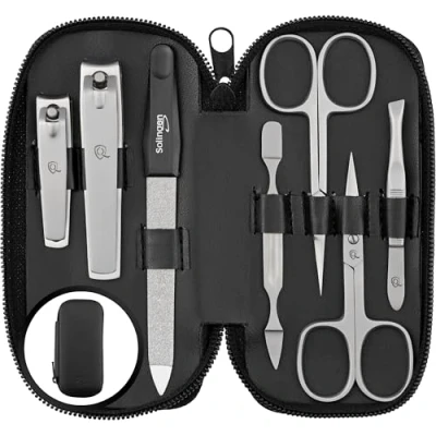 Imagen de marQus Solingen Alemania Sets de Manicura para Mujeres y Hombres Set 7 piezas Kit aseo calidad Cortauñas Cortaúñas, pinzas uñas Regalo fabuloso todas las ocasiones