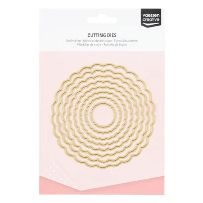 Imagen de Vaessen Creative &quot;Circles Scallop Shape Cutting Dies, Steel, Black