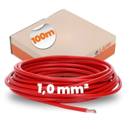Imagen de Lapp 4510043 H05V K 1,0 mm² rojo I cable de cableado flexible PVC individual Cu blank Hilo