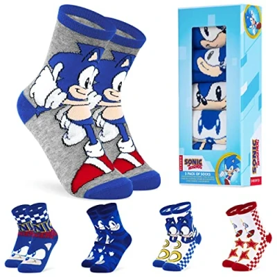 Imagen de SONIC THE HEDGEHOG Calcetines Niño 5 Pares para Niños (30 35)