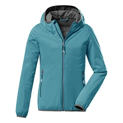 Imagen de Killtec Girl&#039;s Chaqueta softshell con cuello alzado, plegable KOS 164 GRLS SFTSHLL JCKT, dark aqua, 164, 38362 000