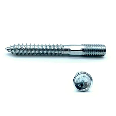 Imagen de DOJA Barcelona Tornillo Doble Rosca 25 Tornillos Esparragos M10 x 80 en Acero Galvanizado Union para Madera, Patas Muebles, Abrazaderas Metalicas, Tablero Madera