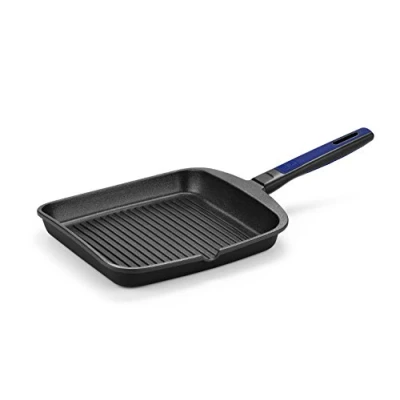 Imagen de BRA Advanced Grill con rayas, 28 cm, aluminio fundido antiadherente,sin PFOA,reforzado de rendimiento superior y resistencia a los arañazos la abrasión, apta para Inducción