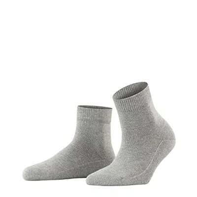 Imagen de FALKE Light Cuddle Pads W HP algodón puños en la suela 1 par, Calcetines para casa Mujer, Gris (Mid Grey Melange 3530), 39 42