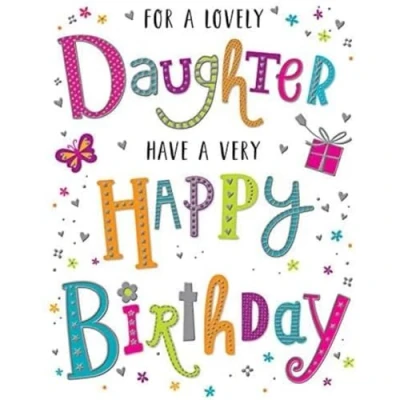 Imagen de Regal Publishing Tarjeta de cumpleaños para hija (20,3 x 15,2 cm), color blanco