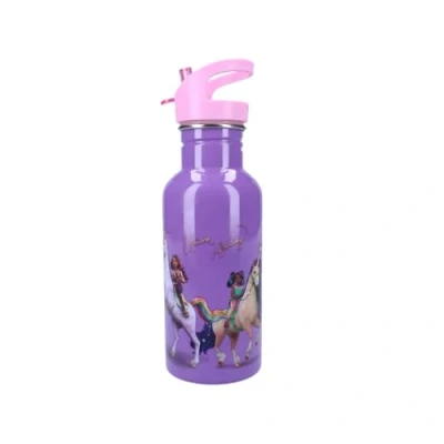 Imagen de My sweety pop botella para niños, acero inoxidable, guardería infantil, escuela, vacaciones, comida, 22 cm, 500 ml, hidratación, idea de regalo, (Unicorn Academy violeta)